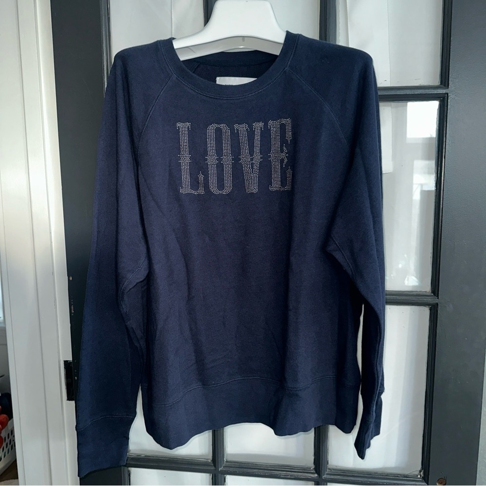 Zadig & Voltaire Western studded Dark Blue Love Sweater